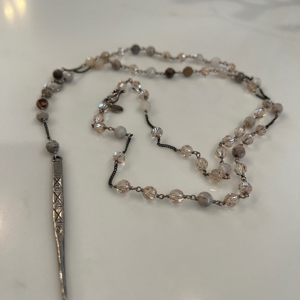 CHAN LUU DAGGER BEADED NECKLACE 21”
